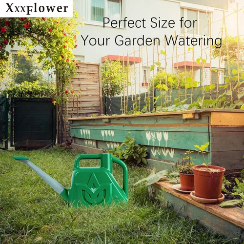 Miniatura 7 de XXXFLOWER Regadera Verde de 1.5 Galones para Jardín Exterior, Plantas de Flores, Latas de Agua Ligeras de 6 L con Boquilla Desmontable, Maceta