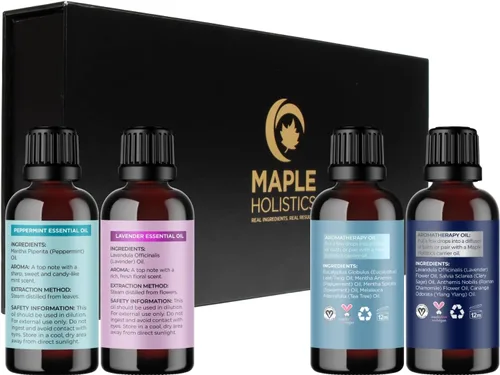 Miniatura 6 de Aceites esenciales para dormir para difusor, juego de regalo de aceites esenciales de aromaterapia de alta calidad con 4 aceites esenciales
