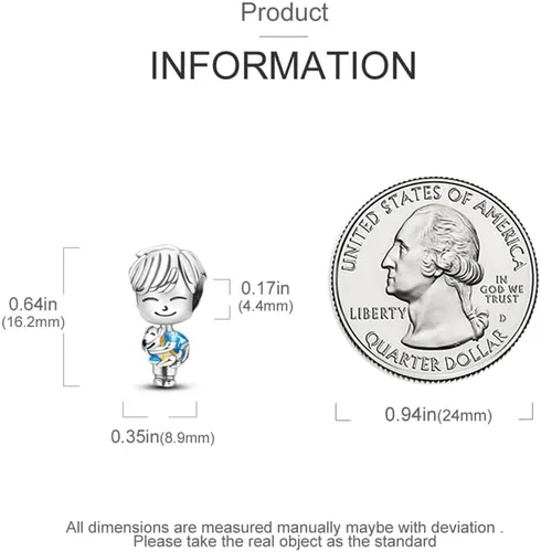 Miniatura 4 de CYCUFF Abalorios de plata de ley 925 adecuados para collares de dijes, pulseras, abalorios, joyería de regalo para mujeres, familiares y amigas