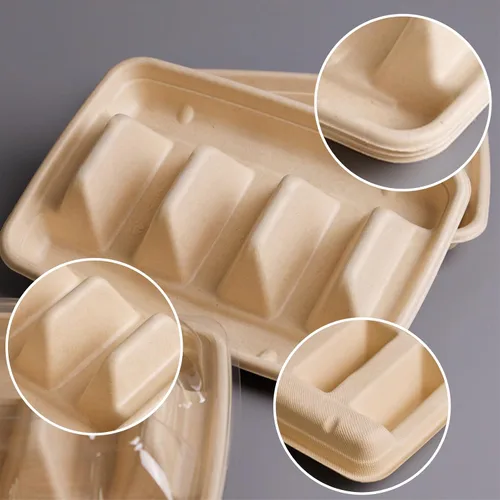 Miniatura 3 de 50 soportes desechables para tacos para fiestas, 3 compartimentos, soporte de bandeja de tacos de papel, platos desechables para tacos