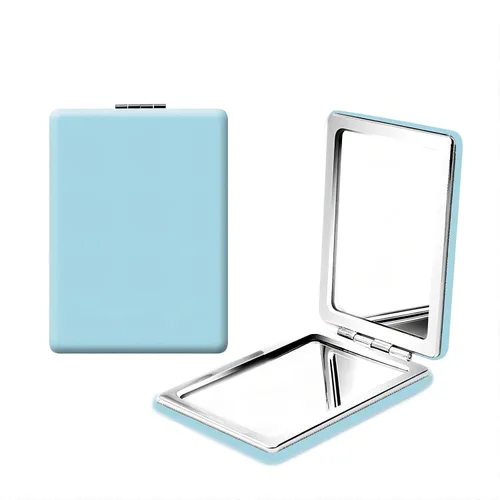 Miniatura 8 de Espejo compacto para hombres, mujeres y niñas, espejos de maquillaje de viaje negros para bolso y bolsillo, espejo portátil de doble cara sin