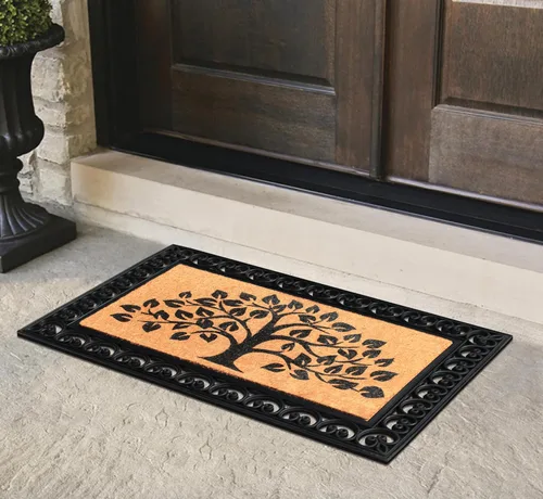 Miniatura 77 de A1HC Tapete para Puerta de Fibra de Coco Natural y Caucho, 30"x48" – Grueso, Duradero, Resistente, Anti-Desprendimiento, Resistente a