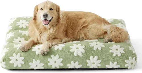 Miniatura 14 de LE SURE - Cama pequeña para perro con espuma triturada gruesa, cama para interiores con funda afelpada extraíble y base antideslizante, verde