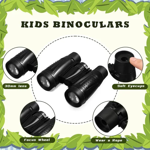 Miniatura 2 de Libima 24 prismáticos compactos educativos a granel con telescopio de cuerda para el cuello para aprender observación de aves, camping, senderismo