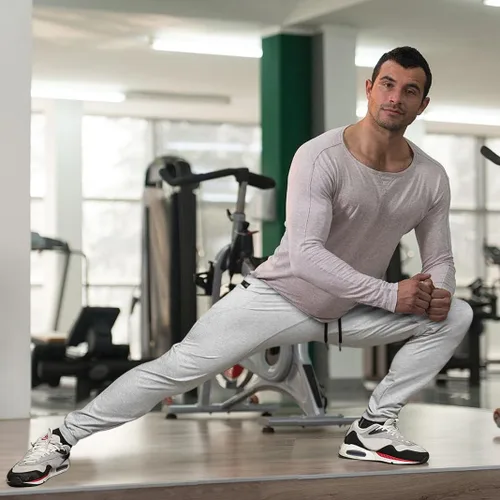 Miniatura 3 de MAIKANONG Pantalones deportivos ajustados para hombre, pantalones de entrenamiento para gimnasio, correr, atletismo, casual
