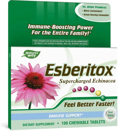 ESBERITOX Equinácea supercargada – Apoyo inmunológico – Suplementos herbales – Raíz de índigo silvestre – Equinácea púrpura – Hecho en Alemania –