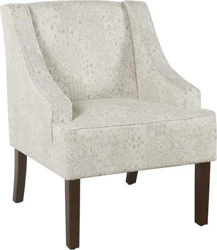 Miniatura 24 de HomePop Swoop - Silla de sala de estar con apoyabrazos, terciopelo gris
