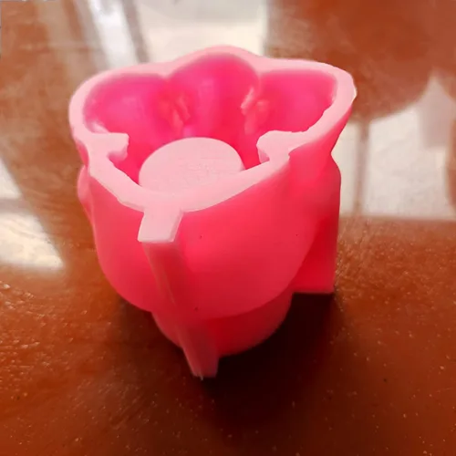 Miniatura 3 de Molde de silicona para macetas suculentas con calavera superpuesta, florero, molde de cemento, yeso, resina epoxi, cepillo, portavelas, molde