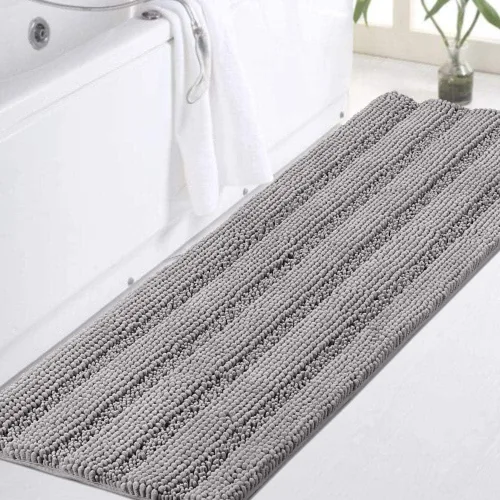 Miniatura 122 de Turquoize Alfombras de Baño de Chenilla Peludas Alfombra de Baño Antideslizante Gruesas Alfombras Peludas para Baño Chenilla Juego de Alfombra