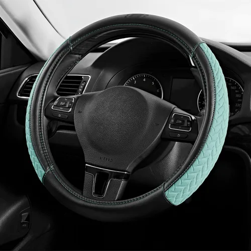 Miniatura 11 de Skechers - Funda para volante de cuero con amortiguación máxima, funda universal de 14" 1/2-15" para proteger el volante del automóvil para hombres