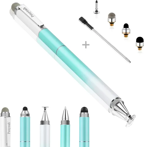 Miniatura 7 de Penyeah - Lápices capacitivos para pantallas táctiles - [4 en 1] Lápiz de pantalla táctil de alta sensibilidad y precisión con punta de disco, punta