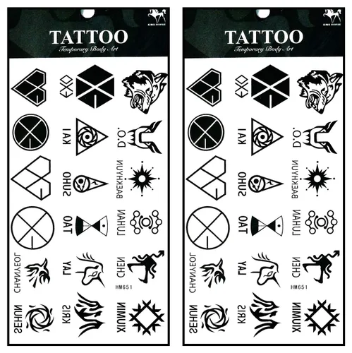 Miniatura 20 de Tatuajes 2 hojas de tatuaje temporal 3D paraguas de sol nubes de lluvia para mujeres hombres espalda baja hombro cuello brazo tatuaje etiqueta