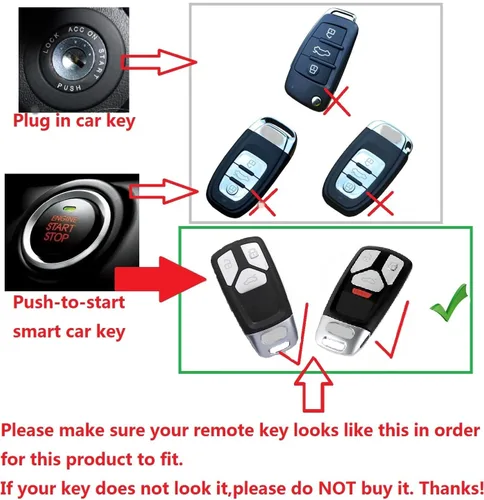 Miniatura 2 de Funda de goma de silicona suave con textura de fibra de carbono para Audi A4 A4L A5 A6 A7 A8 Q5 Q7 R8 RS Q3 RS4 RS5 RS7 S4 S5 S6 S7 S8 SQ5 SQ7 TT