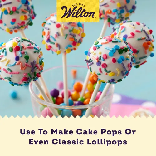Miniatura 3 de Wilton Palitos blancos para piruletas de 6 pulgadas, palitos para pastel de piruleta, 100 unidades Actualmente el artículo #1 para la búsqueda