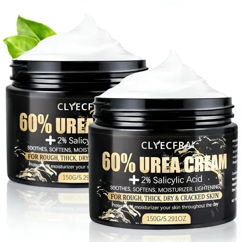 Miniatura 8 de 60% Crema de Urea con 2% Ácido Salicílico, Crema de Urea 60 Por Ciento para Pies y Manos - Hidratante de Fuerza Máxima para Piel Áspera, Seca