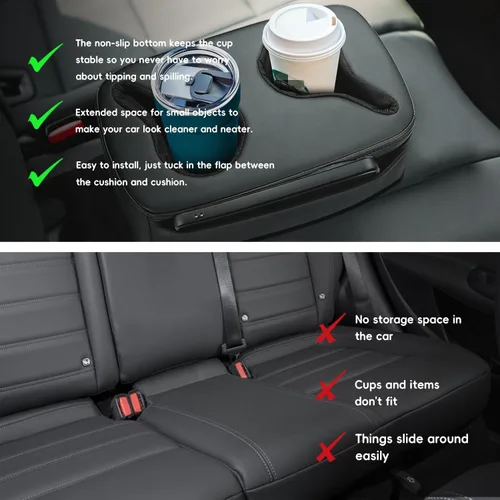 Miniatura 2 de MARCHFA Bandeja para portavasos para automóvil, soporte para bebidas para automóvil, SUV, organizador de asiento trasero, accesorios, soporte