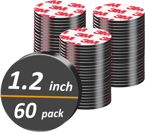 Miniatura 11 de 36 paquetes, imanes redondos con puntos despegables y adhesivos, (Diámetro 2.03 cm x 0.2 cm de grosor) Cintas magnéticas precortadas con respaldo