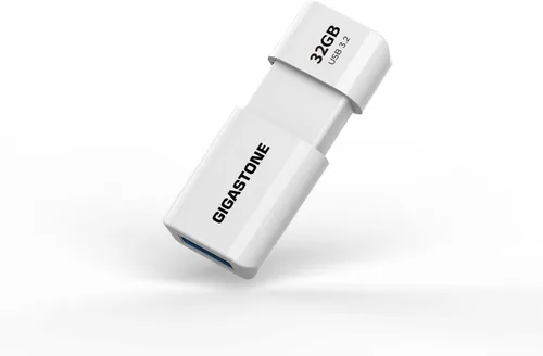 GIGASTONE Unidad flash de 32 GB, Z60 USB 3.2 Gen 1, 100 MB/s ultrarrápida, diseño deslizante retráctil sin tapa, almacenamiento de datos, copia de