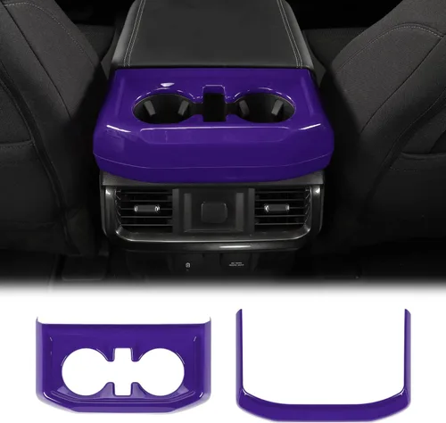 Voodonala Soporte para taza de agua para asiento trasero, accesorios de decoración interior para Ford F150 2021 (2 unidades/juego, morado)