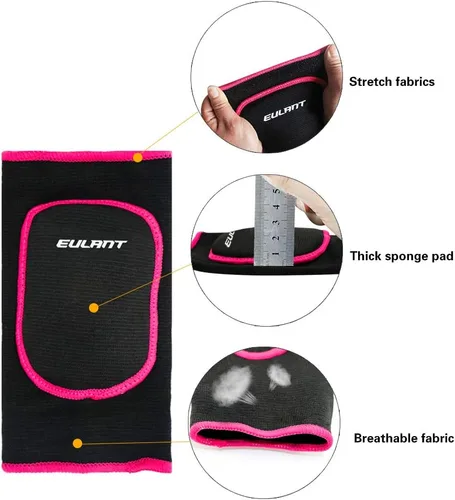 Miniatura 5 de EULANT Rodilleras para Niños Bailarines, Almohadilla Protectora de Rodilla Suave Antideslizante Transpirable, Soporte Elástico de Rodilla