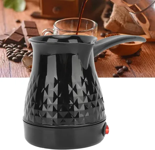 Miniatura 4 de Ejoyous Ejoyous0aeqg3zn5u - Cafetera eléctrica de acero inoxidable de 20.3 fl oz con mango extraíble para el hogar y los viajes, hervidores