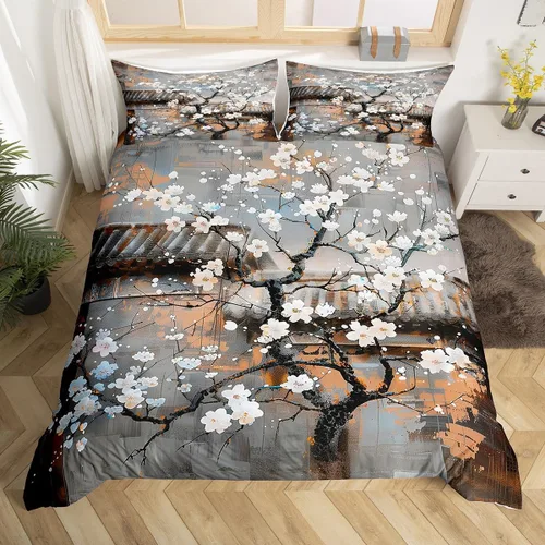 Miniatura 17 de Funda de edredón de gatos negros y blancos, juego de ropa de cama verde para niños, bonita funda de edredón de gatos para decoración de habitación