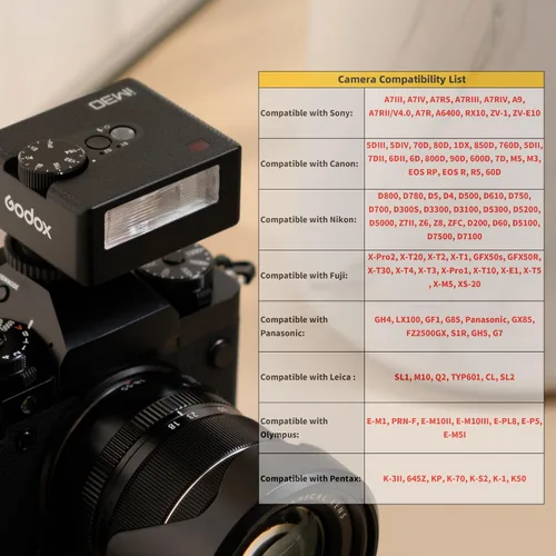 Miniatura 2 de Godox iM30 Mini Flash Cámara Flash GN 15 7 Niveles de Potencia Mini Flash Manual para Fuji, para Canon, para Nikon, para Sony, para Cámara Olympus