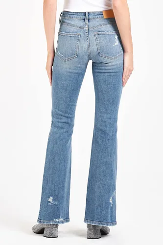 Miniatura 3 de DEAR JOHN Jeans acampanados rosa para mujer