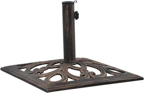 Miniatura 16 de Base redonda para sombrilla de patio, soporte resistente para sombrilla para exteriores, patio, piscina, al aire libre, blanco, 26.5 libras, hierro
