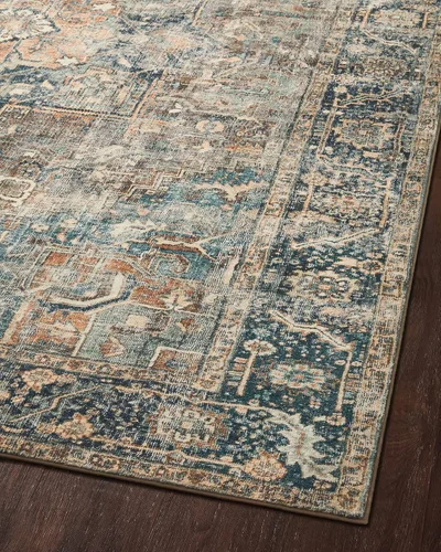Miniatura 12 de Loloi Colección Margot MAT-02 Terracota/Laguna 5'-0" x 7'-6" Alfombra de área tradicional con CloudPile, alfombra de patrón grande sin pelusa