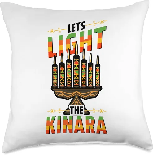 Miniatura 5 de African American Pride & Kwanzaa by NLTS Let's Light The Kinara Kwanzaa - Almohada para velas, 16 x 16 pulgadas, multicolor