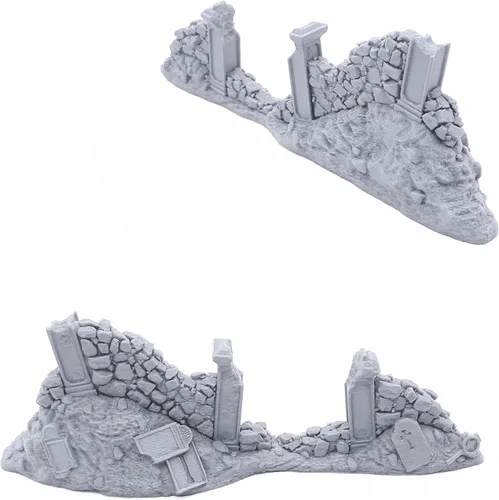 Miniatura 4 de EnderToys Paredes de cementerio sagrado por escenario imprimible, paisajes RPG de mesa impresos en 3D y terreno de juegos de guerra en miniatura