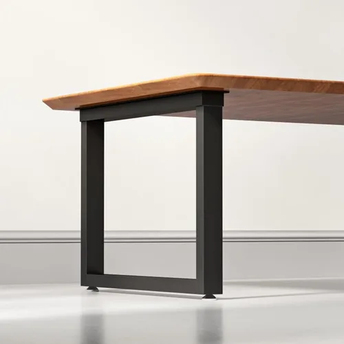 Patas rectangulares industriales de metal de 16 pulgadas de altura, patas de banco de metal para mesa, diseño moderno de mediados de siglo, juego de