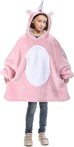 Miniatura 19 de Catalonia Sudadera tipo manta con capucha para niños, sudadera de sherpa extragrande para adolescentes jóvenes, idea de regalo Perro- Niños