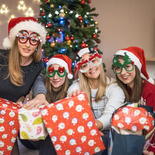 Miniatura 7 de Juego de 12 diademas y sombreros de Navidad para fiestas, decoración navideña para fiestas de temporada navideña y accesorios para cabina de fotos