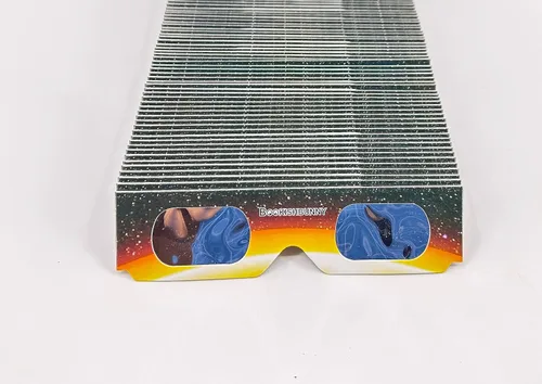 Miniatura 4 de Bookishbunny 50 pares solares de los espectadores del eclipse de las gafas de papel de la visión del sol ISO certificó diversos patrones
