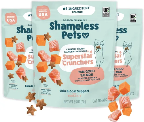 Miniatura 11 de Shameless Pets Golosinas para gatos con Catnip y pollo para la salud digestiva, crujientes