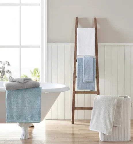 Miniatura 7 de Tommy Bahama - Toallas de baño, absorbentes y resistentes a la decoloración, certificado Oeko-Tex, blanco (Island Retreat White, 6 piezas)