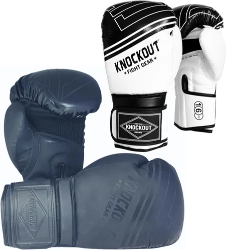 Miniatura 2 de Juego de 2 pares de guantes de boxeo y espinilleras Muay Thai, ideales para kickboxing, entrenamiento de gimnasio en casa y combate, más adecuados
