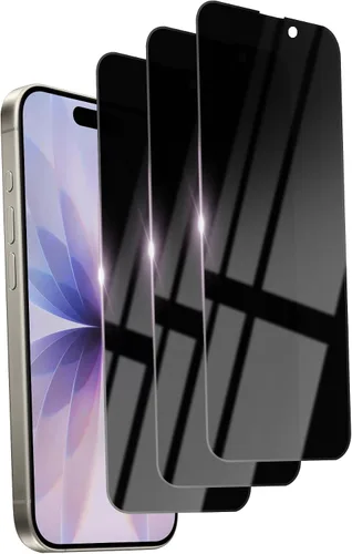 Miniatura 11 de Paquete de 3 protectores de pantalla de privacidad para iPhone 17 Pro Max, vidrio templado de 6.9 pulgadas, protección ocular antiespía, cobertura