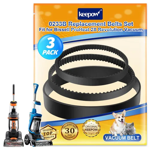 KEEPOW Juego de correas de repuesto compatible con Bissell Proheat 2X Revolution Pet Pro Limpiador de alfombras Modelos 1548 1550 1551 35799