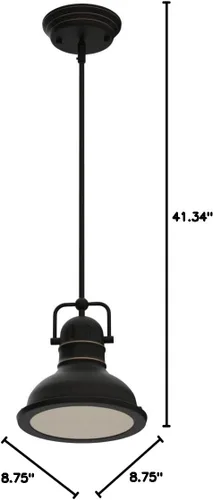 Miniatura 4 de Westinghouse Lighting Boswell - Lámpara de araña (3 luces), 63082A Bronce aceitado con reflejos