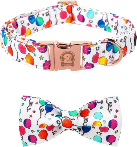 Miniatura 15 de MR. CHUBBYFACE· Collar de Pascua para perro de conejo con lazo, collar ajustable para mascotas con corbatín para perros pequeños, medianos y grandes