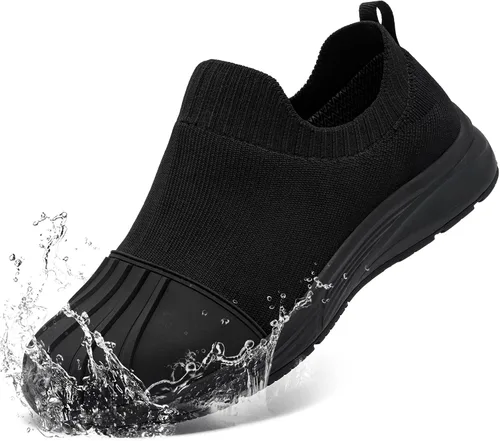 LARNMERN Non Slip Work Shoes for Men Fashion Sneakers Kitchen Chef Slip Resistant Shoe Waterproof Food Service Walking and Casual Air Cushion