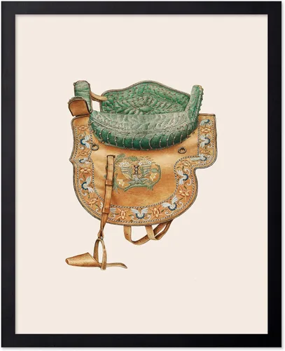 Miniatura 55 de Poster Master Póster vintage de cuero para silla de montar, estampado retro de vaquero, arte de silla de montar, diseño occidental, impresión