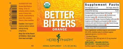 Miniatura 9 de Herb Pharm Better Bitters - Amargo digestivo orgánico certificado clásico, 1 onza
