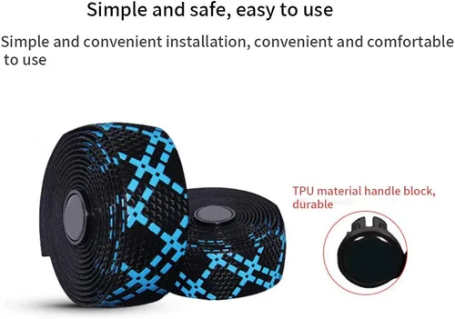 Miniatura 9 de 2 rollos de cintas de manillar de bicicleta de gel de sílice con tapones de barra para bicicleta de carretera montaña ciclismo