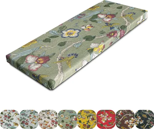 Miniatura 21 de Cojín de banco de tamaño personalizado, 30 colores, cojín de asiento de ventana panorámica, espuma gruesa de tapicería de 1.18 pulgadas, 1.97