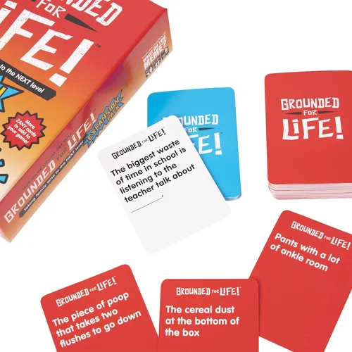 Miniatura 8 de WHAT DO YOU MEME? Paquete de expansión Grounded for Life, el mejor juego para niños, diseñado para ser añadido al juego de cartas básico Grounded