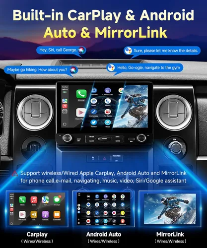 Miniatura 3 de VQU Estéreo de coche para Ford F150 2009 a 2012, actualización de radio de coche de 10.2 pulgadas para F-150 2010 2011 Manual A/C, Android 13